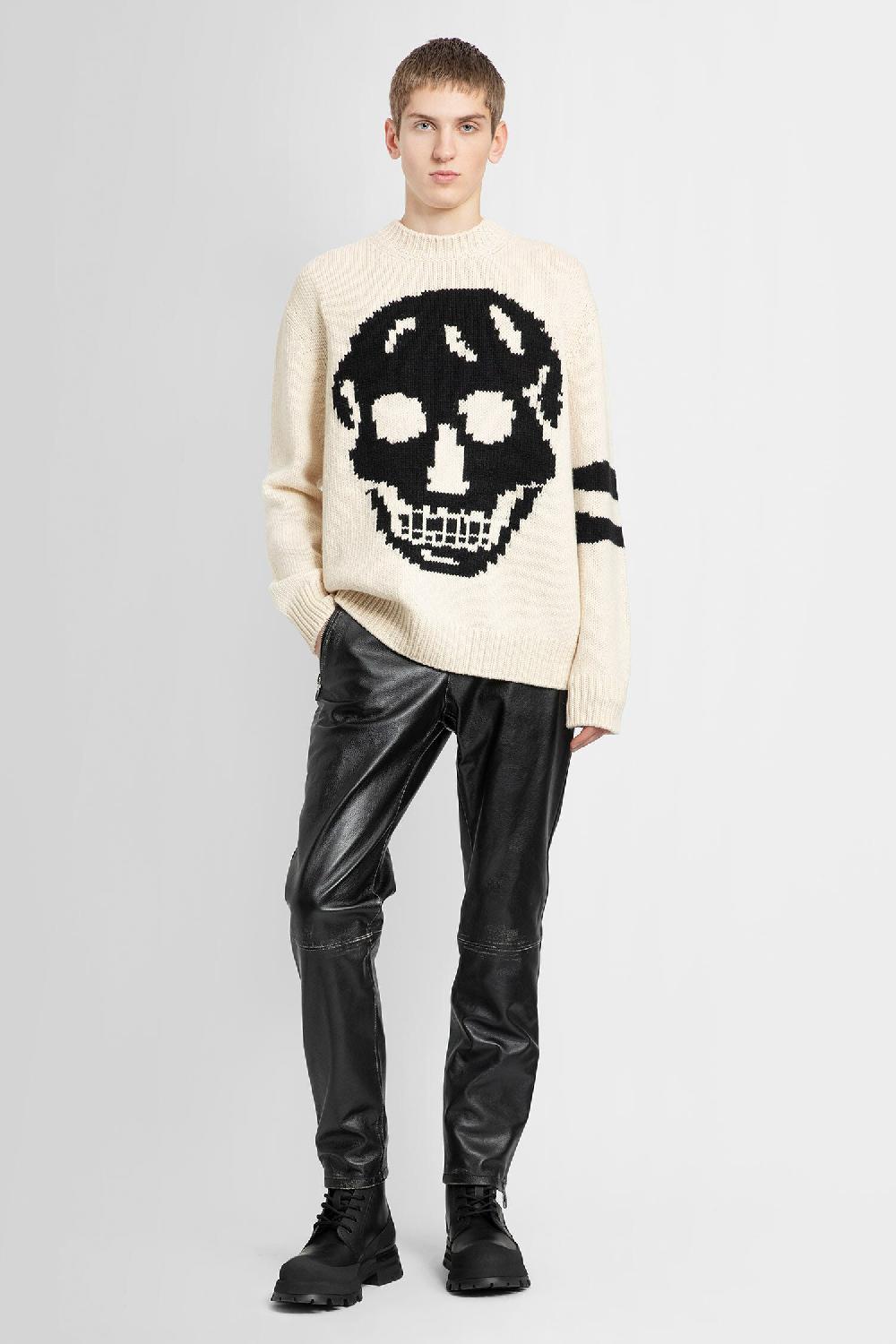 Antonioli ALEXANDER MCQUEEN MAN BEIGE KNITWEAR Spedizione Gratuita