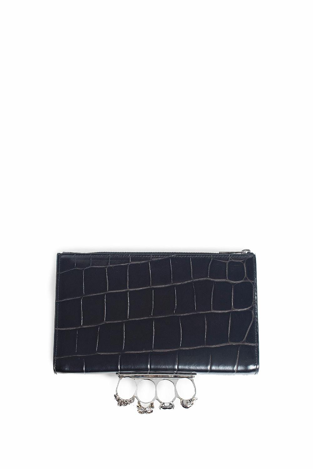 Antonioli ALEXANDER MCQUEEN MAN BLACK CLUTCHES & POUCHES Consegna Veloce