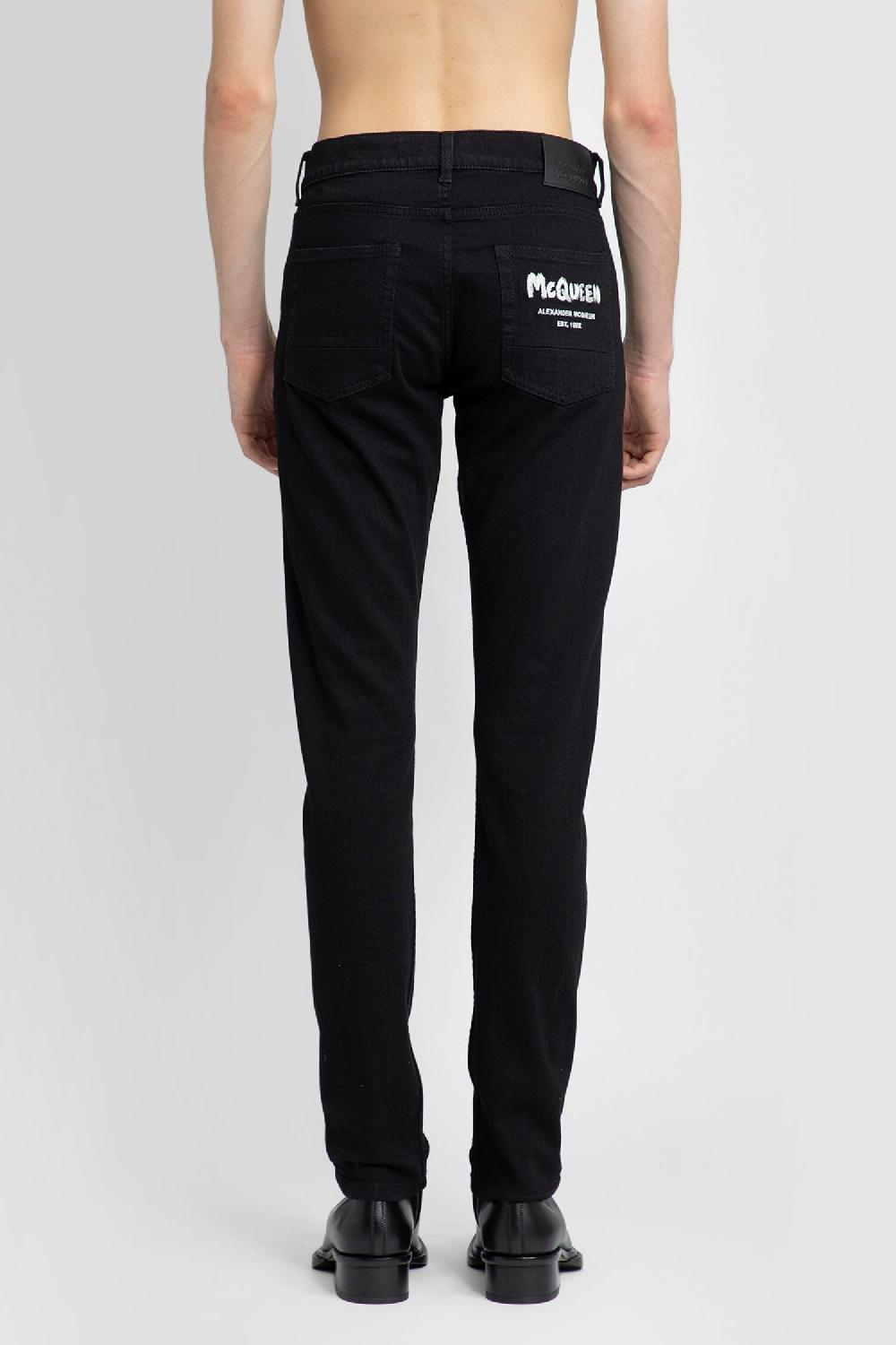 Antonioli ALEXANDER MCQUEEN MAN BLACK JEANS Sottocosto