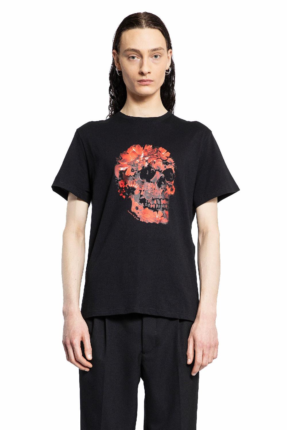 Antonioli ALEXANDER MCQUEEN MAN BLACK T-SHIRTS & TANK TOPS Moda
