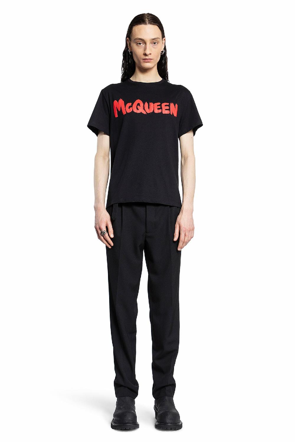 Antonioli ALEXANDER MCQUEEN MAN BLACK T-SHIRTS & TANK TOPS 2025