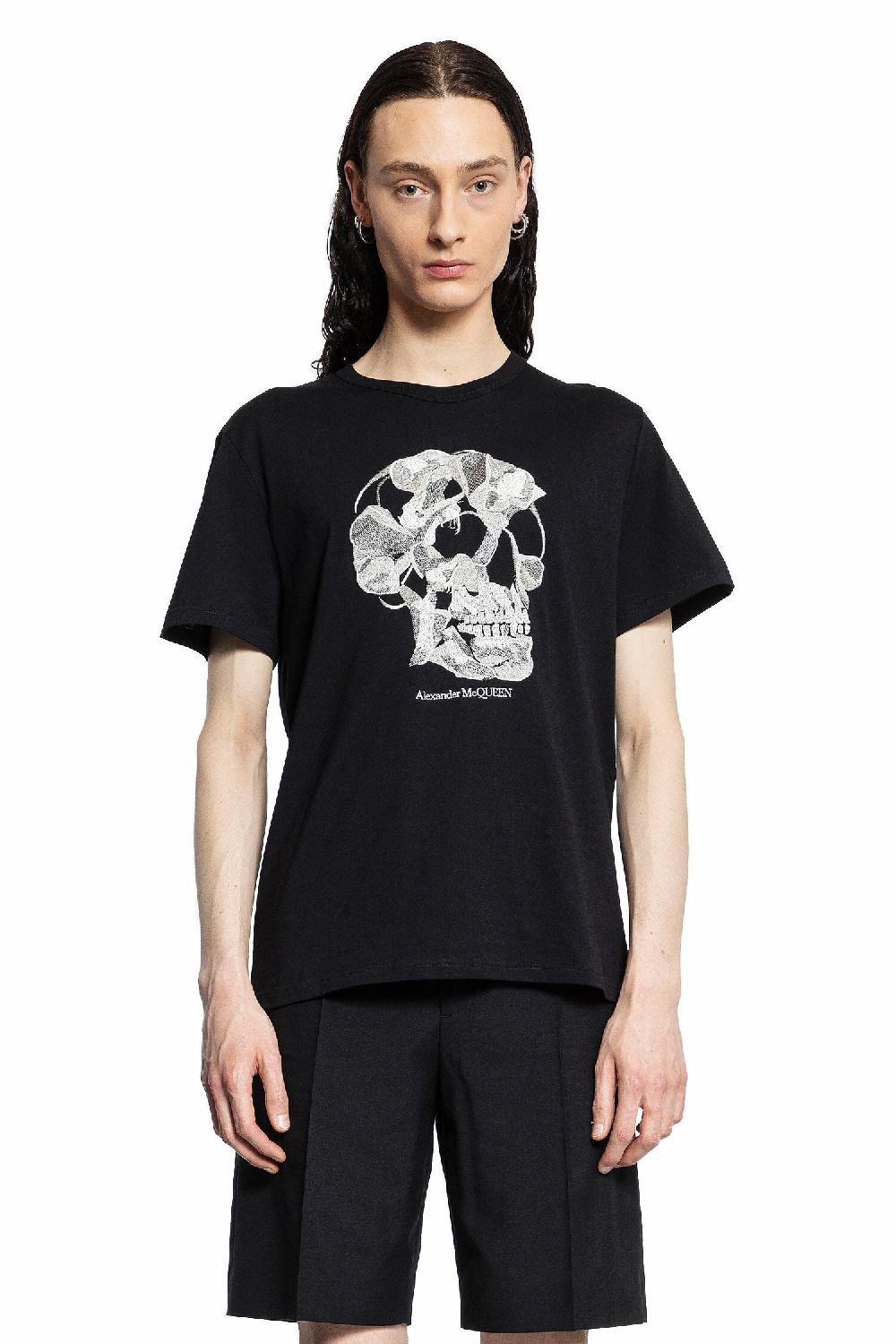 Antonioli ALEXANDER MCQUEEN MAN BLACK T-SHIRTS & TANK TOPS Italy