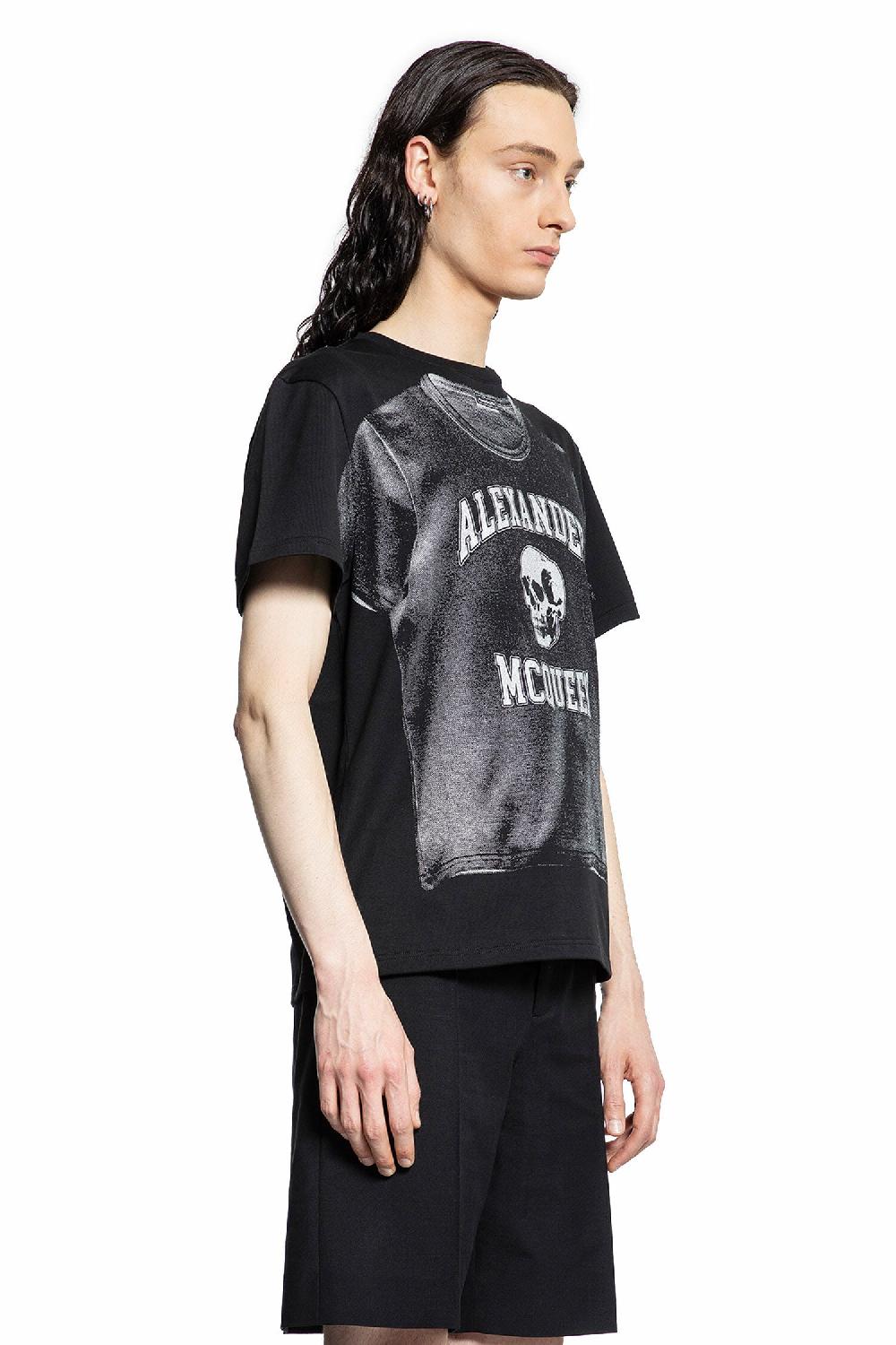 Antonioli ALEXANDER MCQUEEN MAN BLACK T-SHIRTS & TANK TOPS Italia