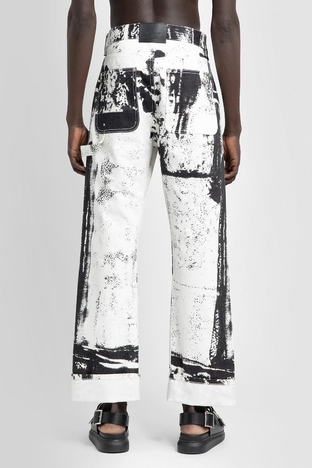 Antonioli ALEXANDER MCQUEEN MAN BLACK&WHITE JEANS Shopping Online