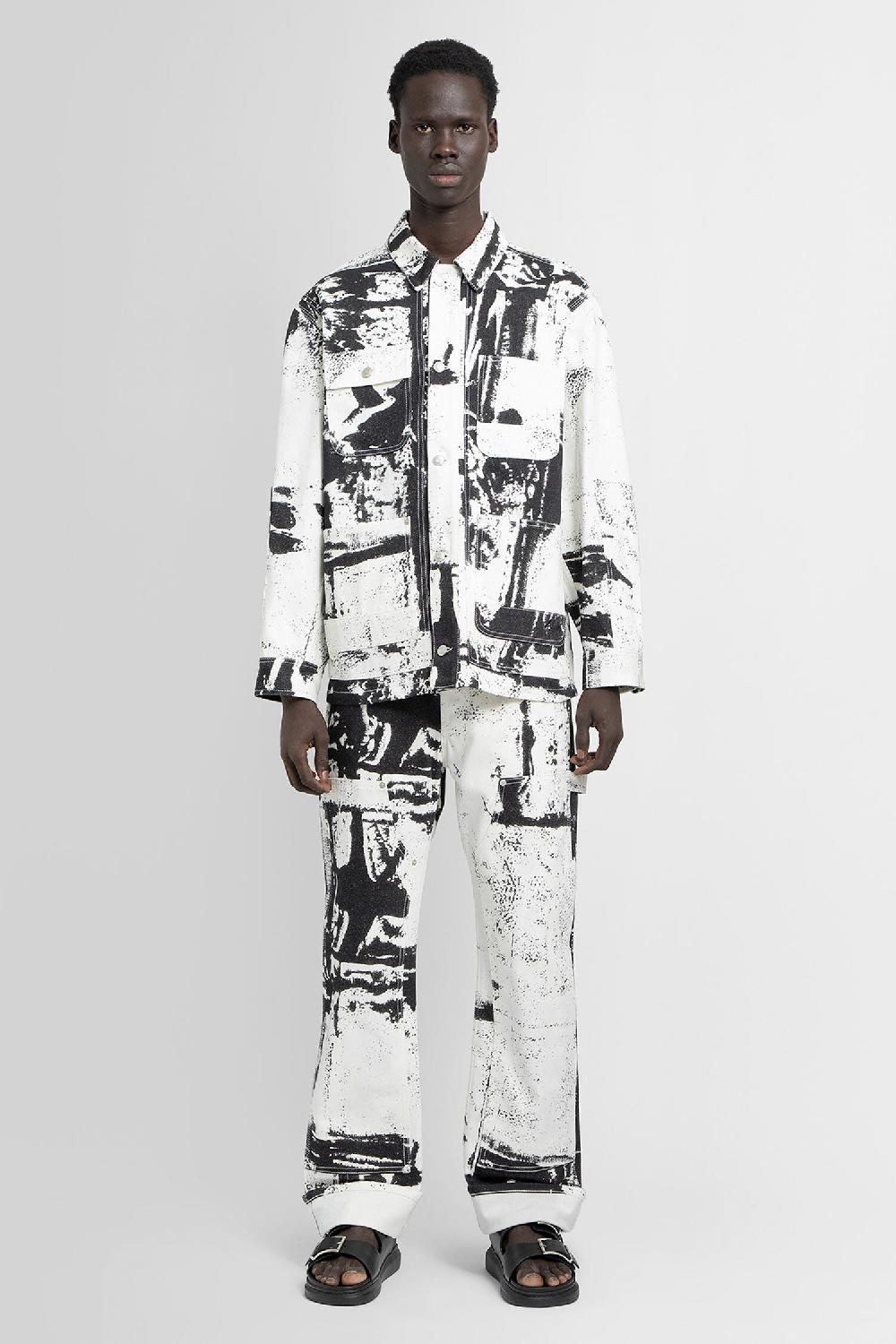 Antonioli ALEXANDER MCQUEEN MAN BLACK&WHITE JEANS Shopping Online