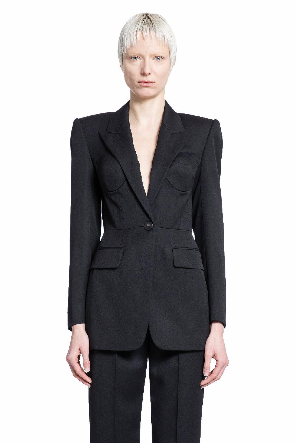 Antonioli ALEXANDER MCQUEEN WOMAN BLACK BLAZERS Negozi Online