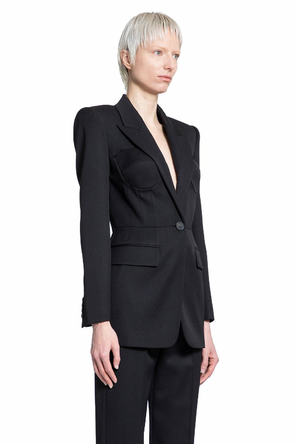 Antonioli ALEXANDER MCQUEEN WOMAN BLACK BLAZERS Negozi Online