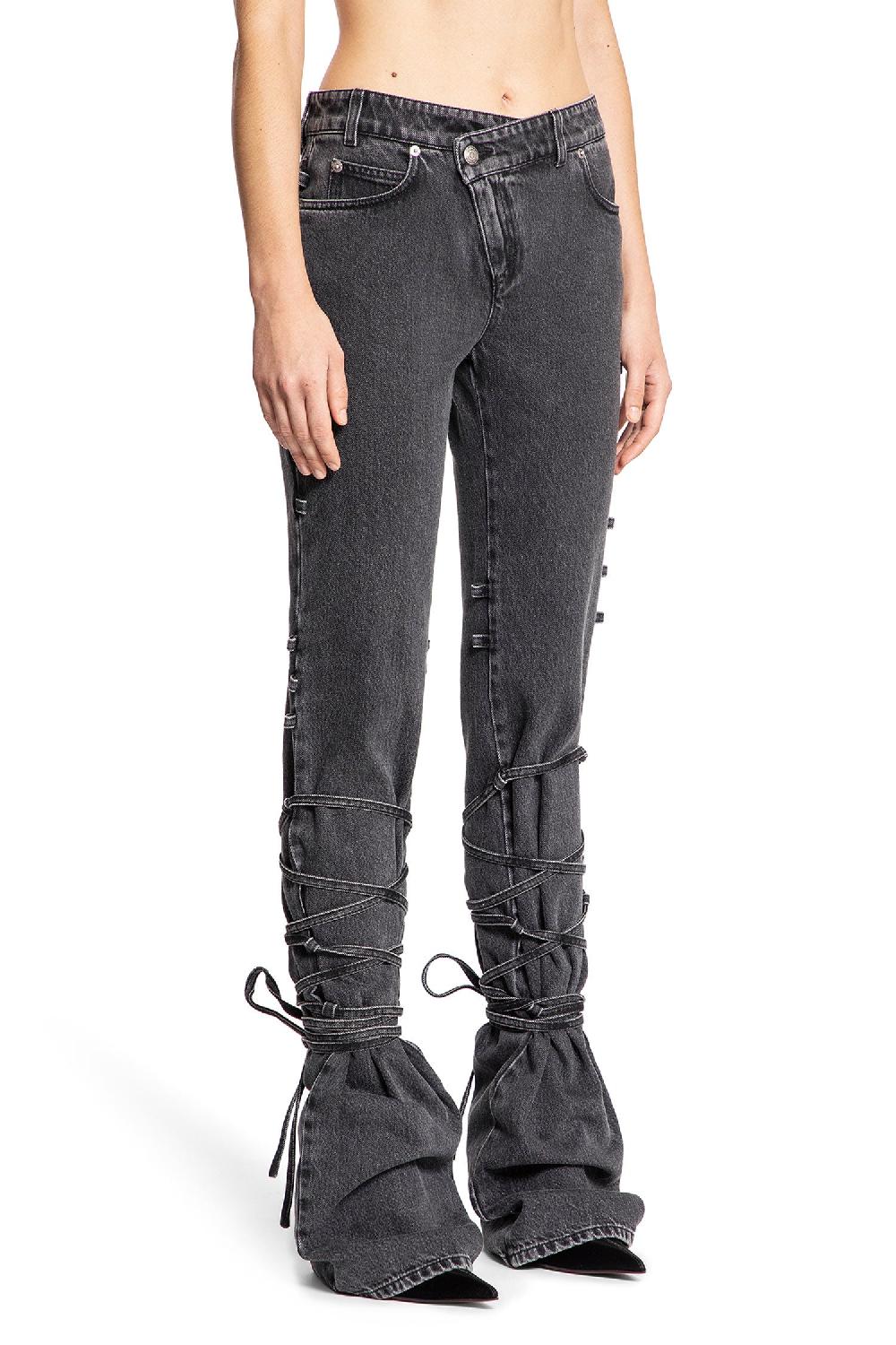 Antonioli ALEXANDER MCQUEEN WOMAN BLACK JEANS Sconto