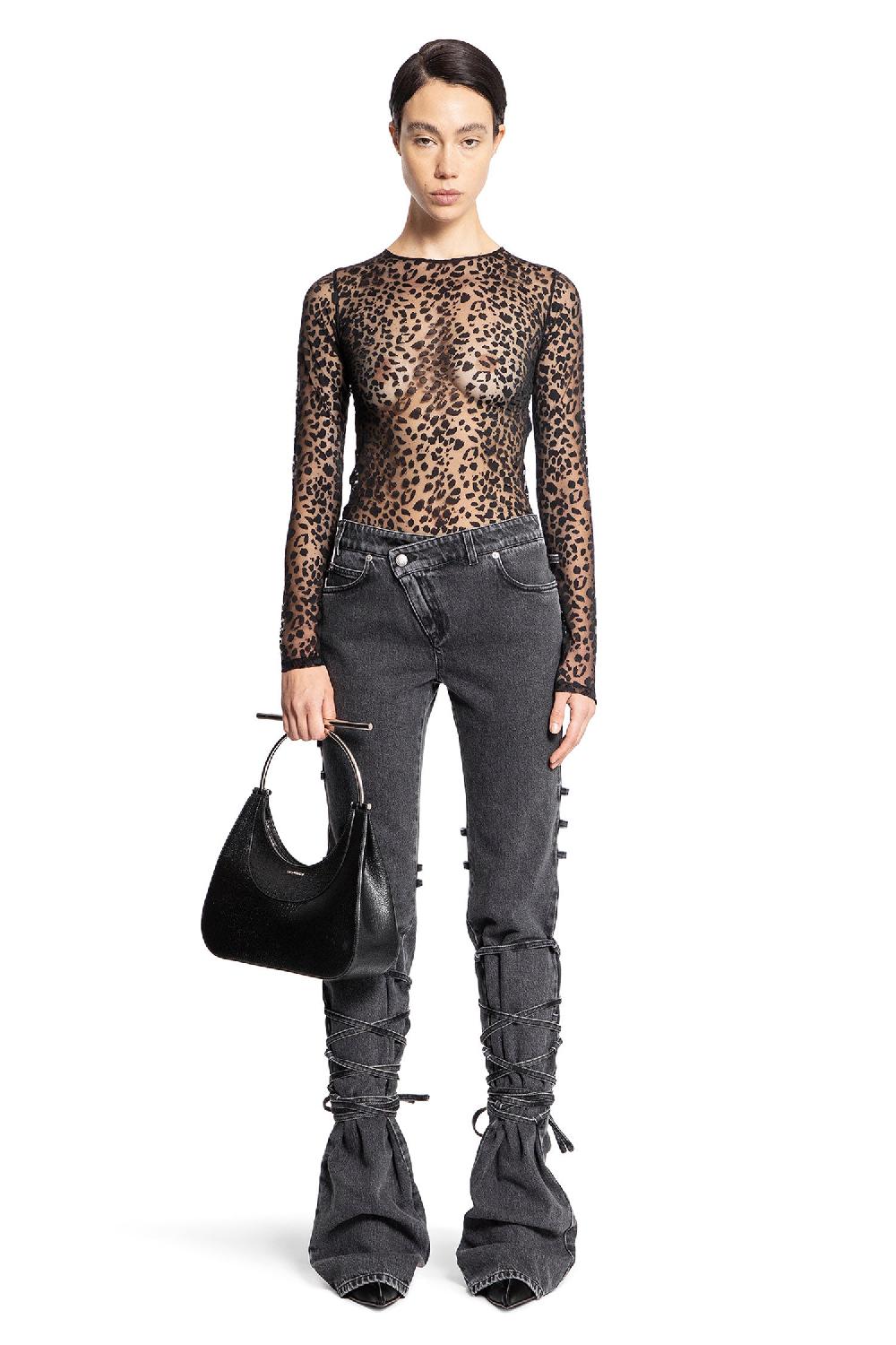 Antonioli ALEXANDER MCQUEEN WOMAN BLACK JEANS Sconto