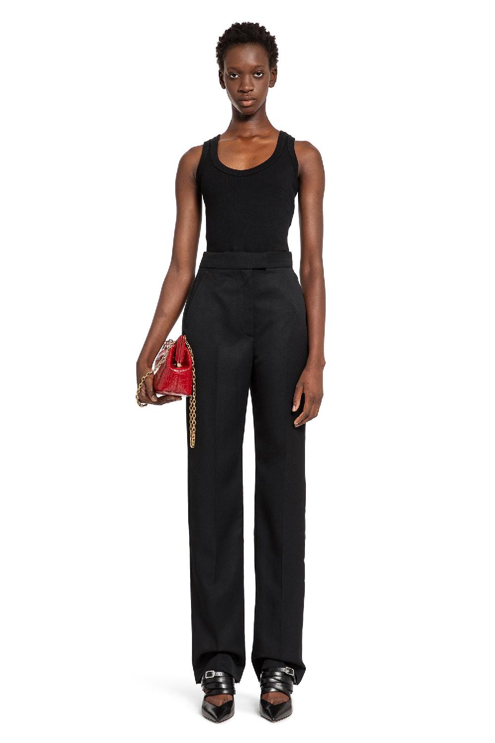 Antonioli ALEXANDER MCQUEEN WOMAN BLACK T-SHIRTS & TANK TOPS In Saldo