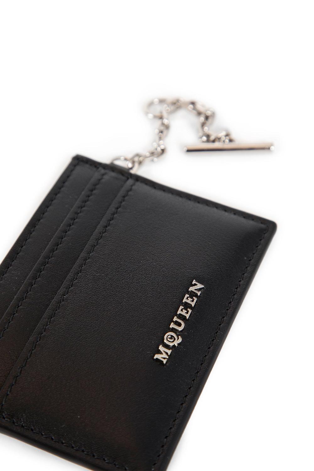 Antonioli ALEXANDER MCQUEEN WOMAN BLACK WALLETS & CARDHOLDERS In Linea