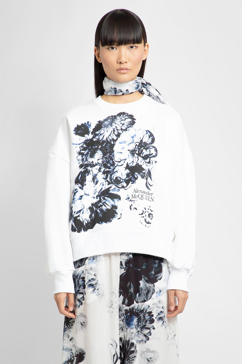 Antonioli ALEXANDER MCQUEEN WOMAN WHITE SWEATSHIRTS Vendita Economica