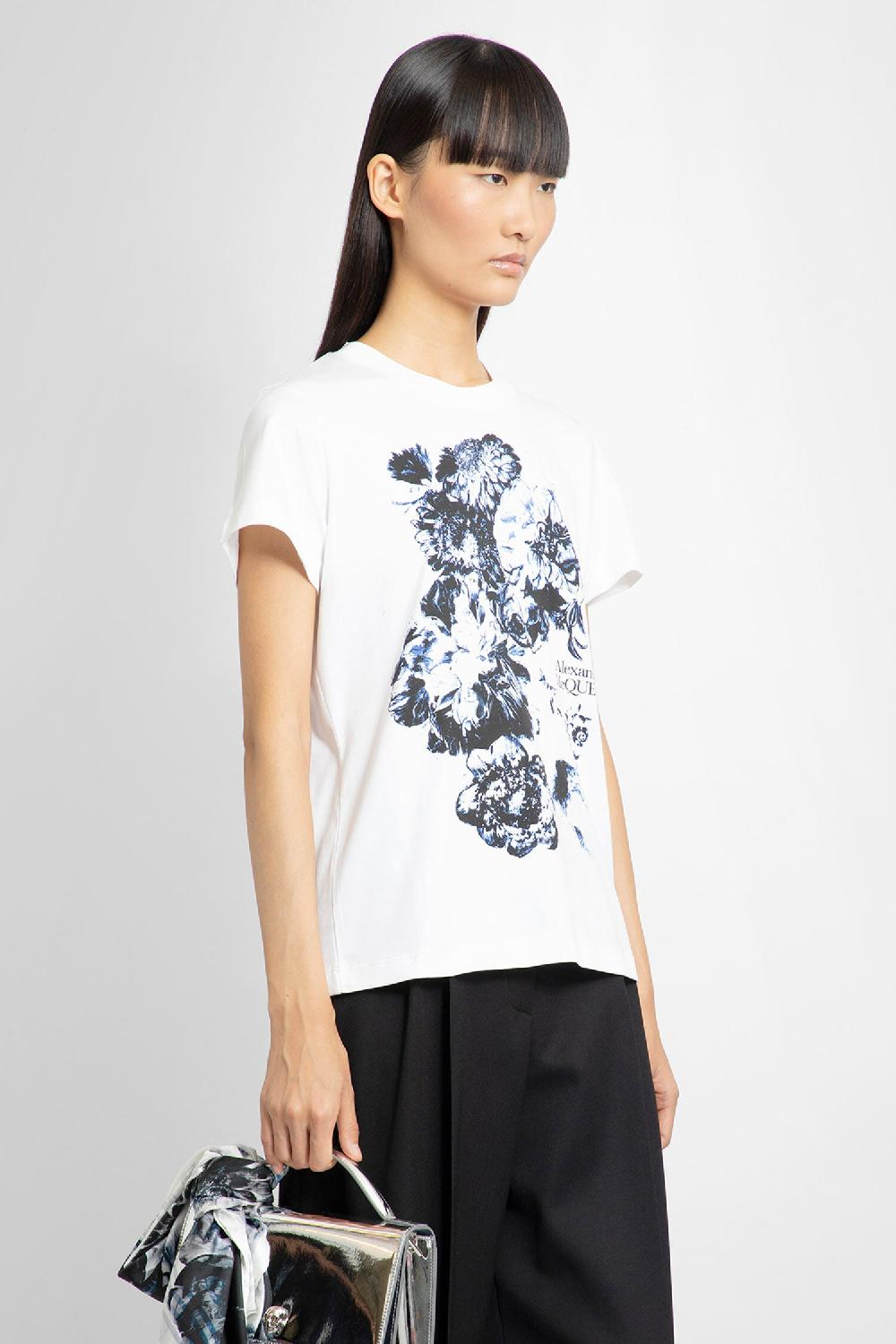 Antonioli ALEXANDER MCQUEEN WOMAN WHITE T-SHIRTS & TANK TOPS Saldi Di Fabbrica