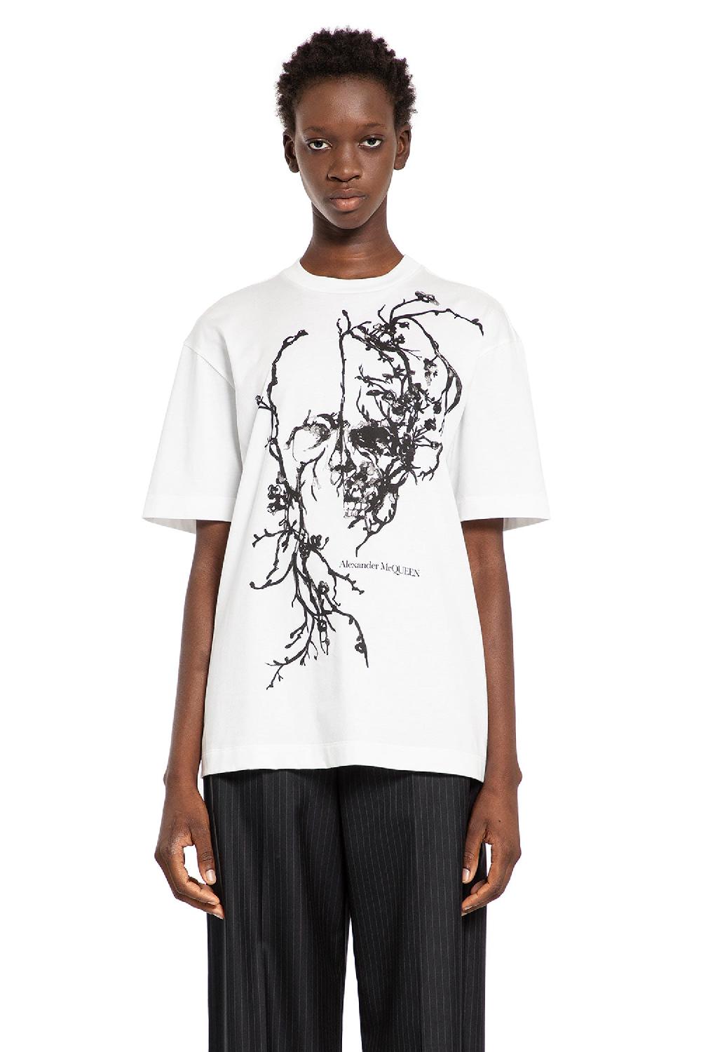 Antonioli ALEXANDER MCQUEEN WOMAN WHITE T-SHIRTS & TANK TOPS I Più Venduti