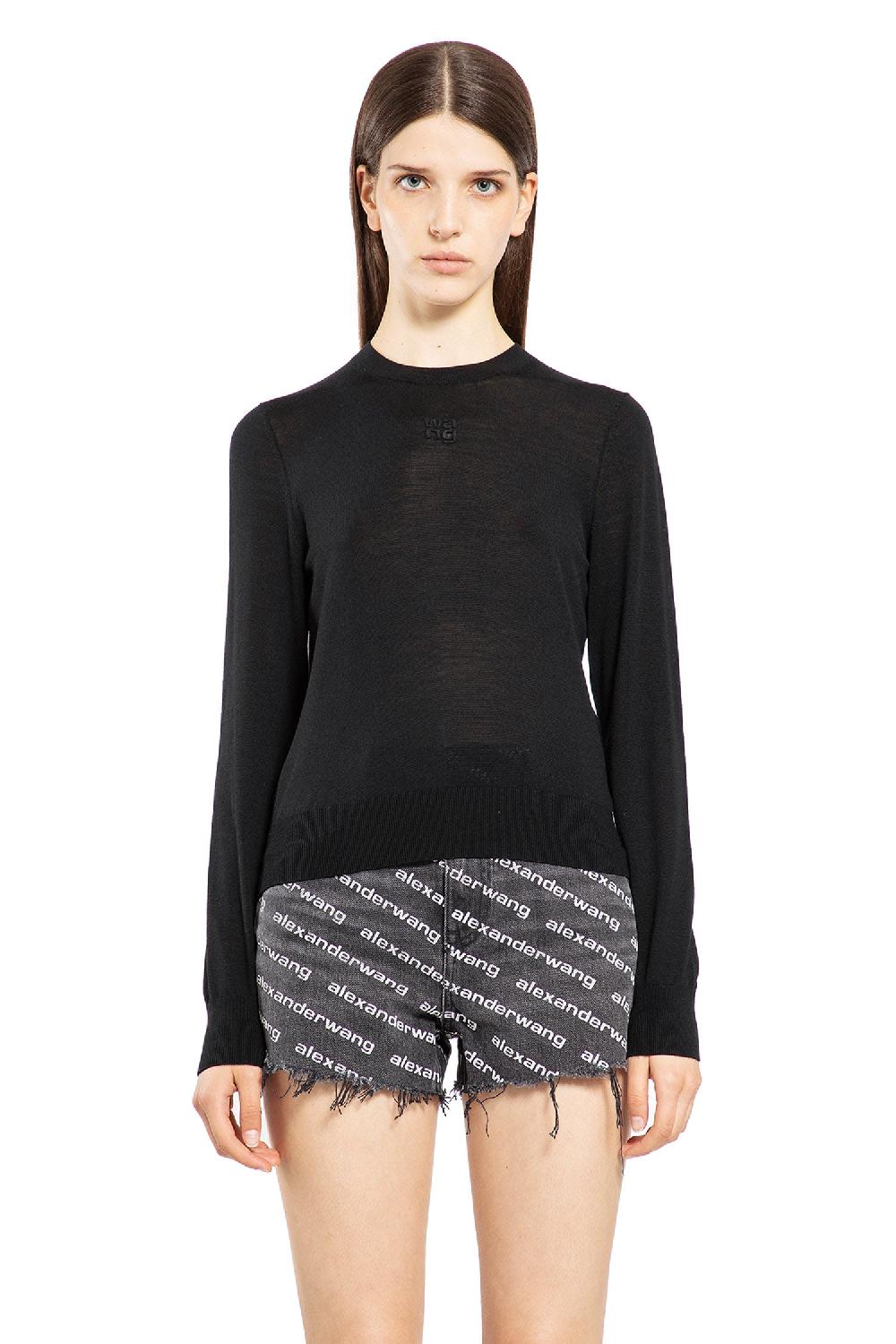 Antonioli ALEXANDER WANG WOMAN BLACK KNITWEAR In Linea