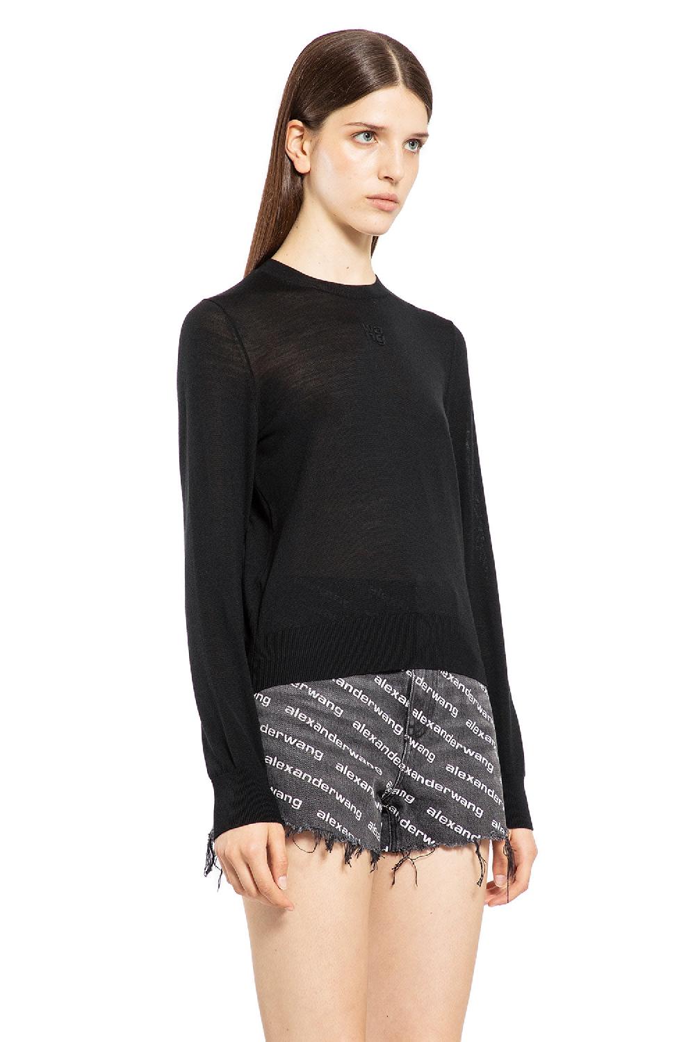 Antonioli ALEXANDER WANG WOMAN BLACK KNITWEAR In Linea