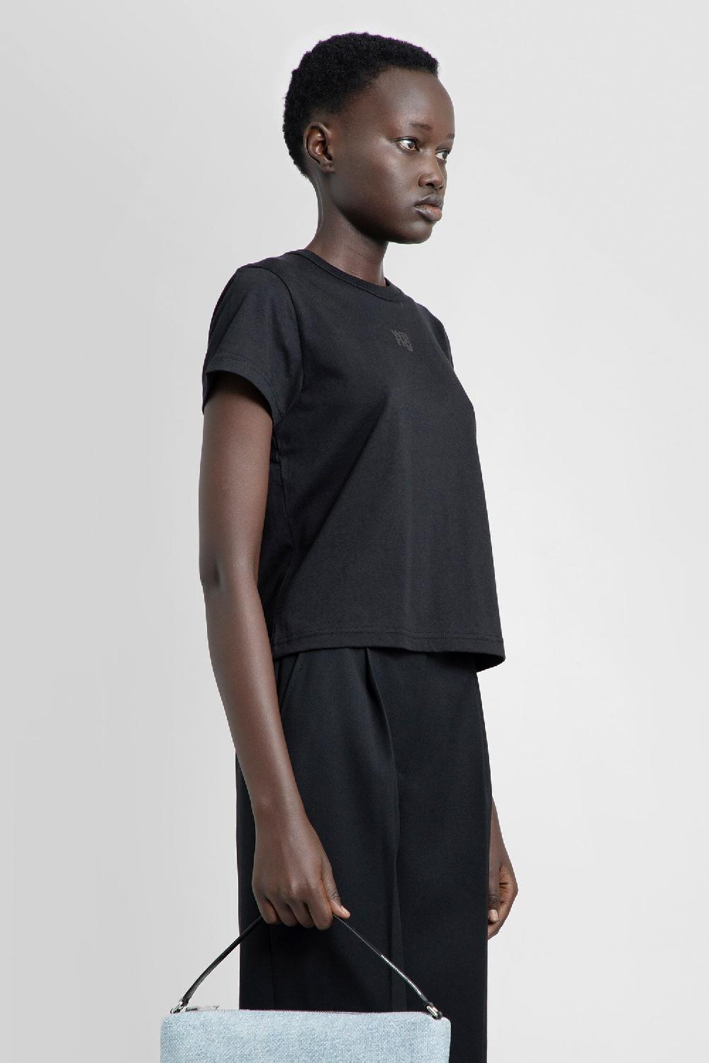 Antonioli ALEXANDER WANG WOMAN BLACK T-SHIRTS & TANK TOPS Consegna Veloce