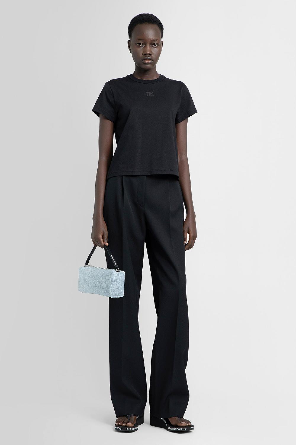 Antonioli ALEXANDER WANG WOMAN BLACK T-SHIRTS & TANK TOPS Consegna Veloce