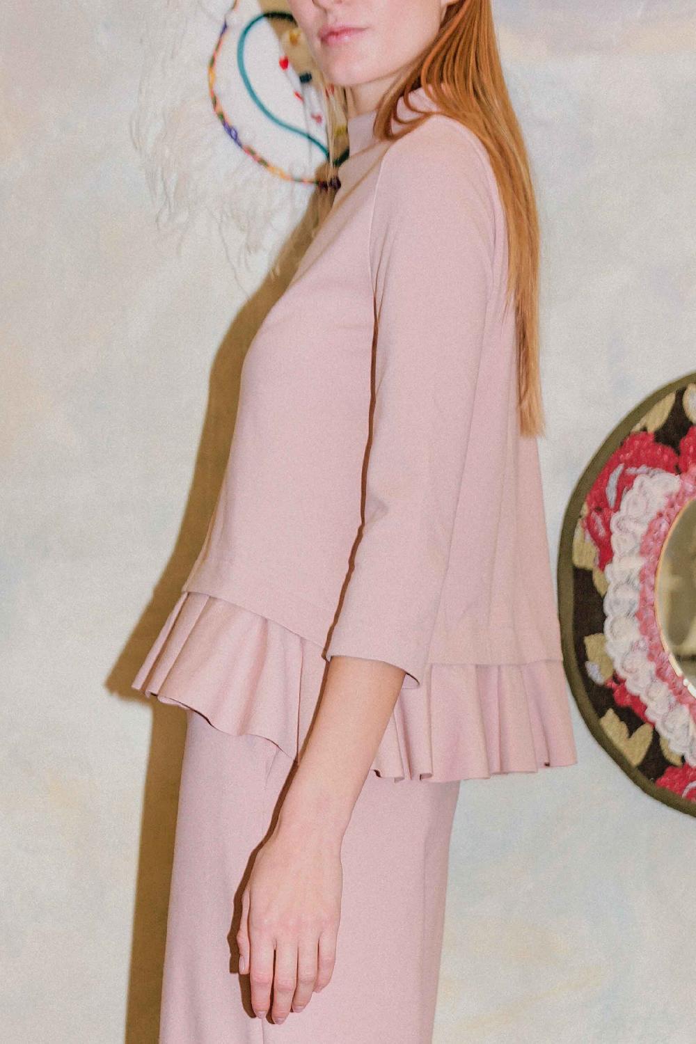 ROSÈ A POIS GRIFFIN Blusa cipria Sottocosto