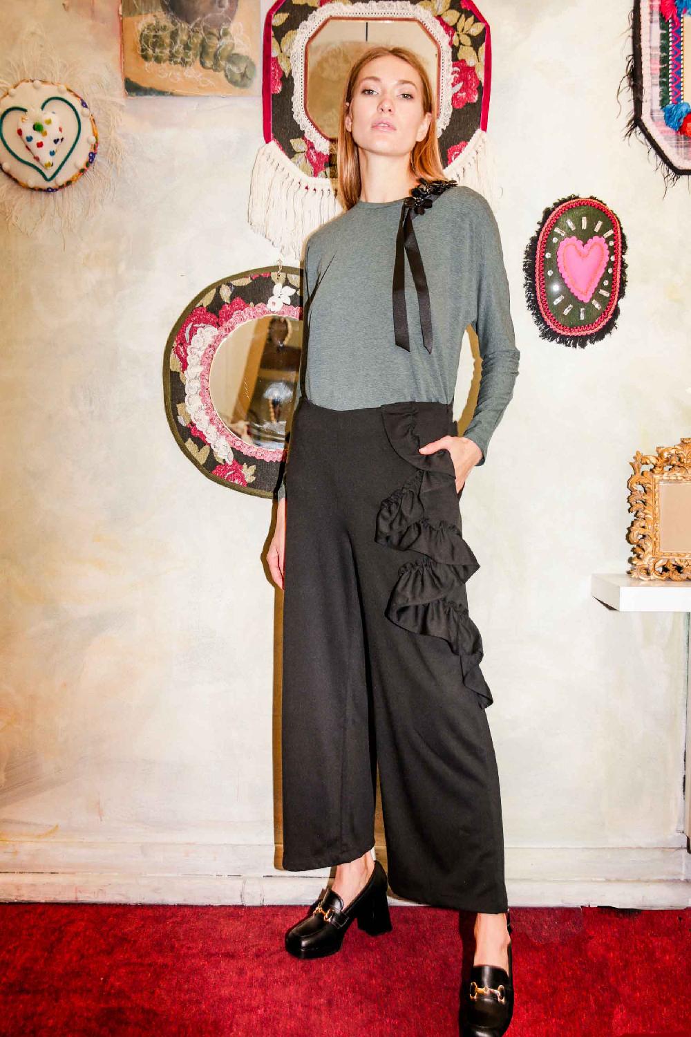 ROSÈ A POIS ZENITSU Pantalone con rouches Hotsell