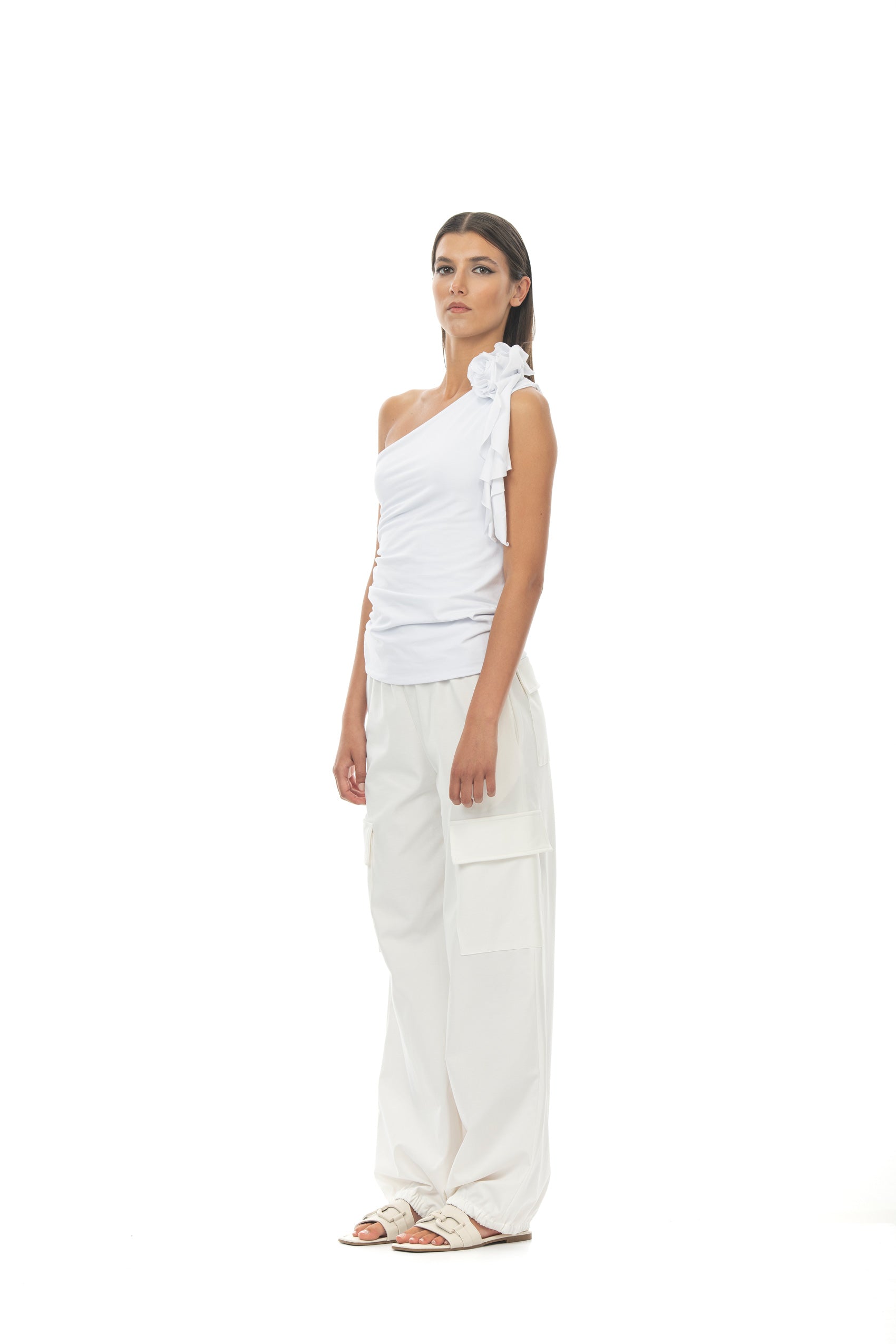 ROSÈ A POIS Pippo Pantalone Bianco Outlet