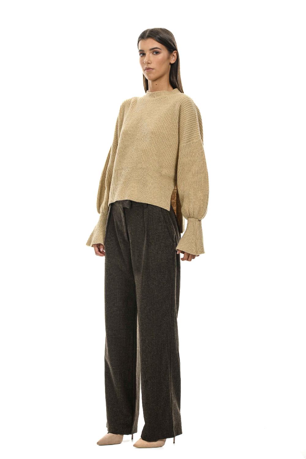 ROSÈ A POIS BING Pantalone in pura lana Spedizione Gratuita