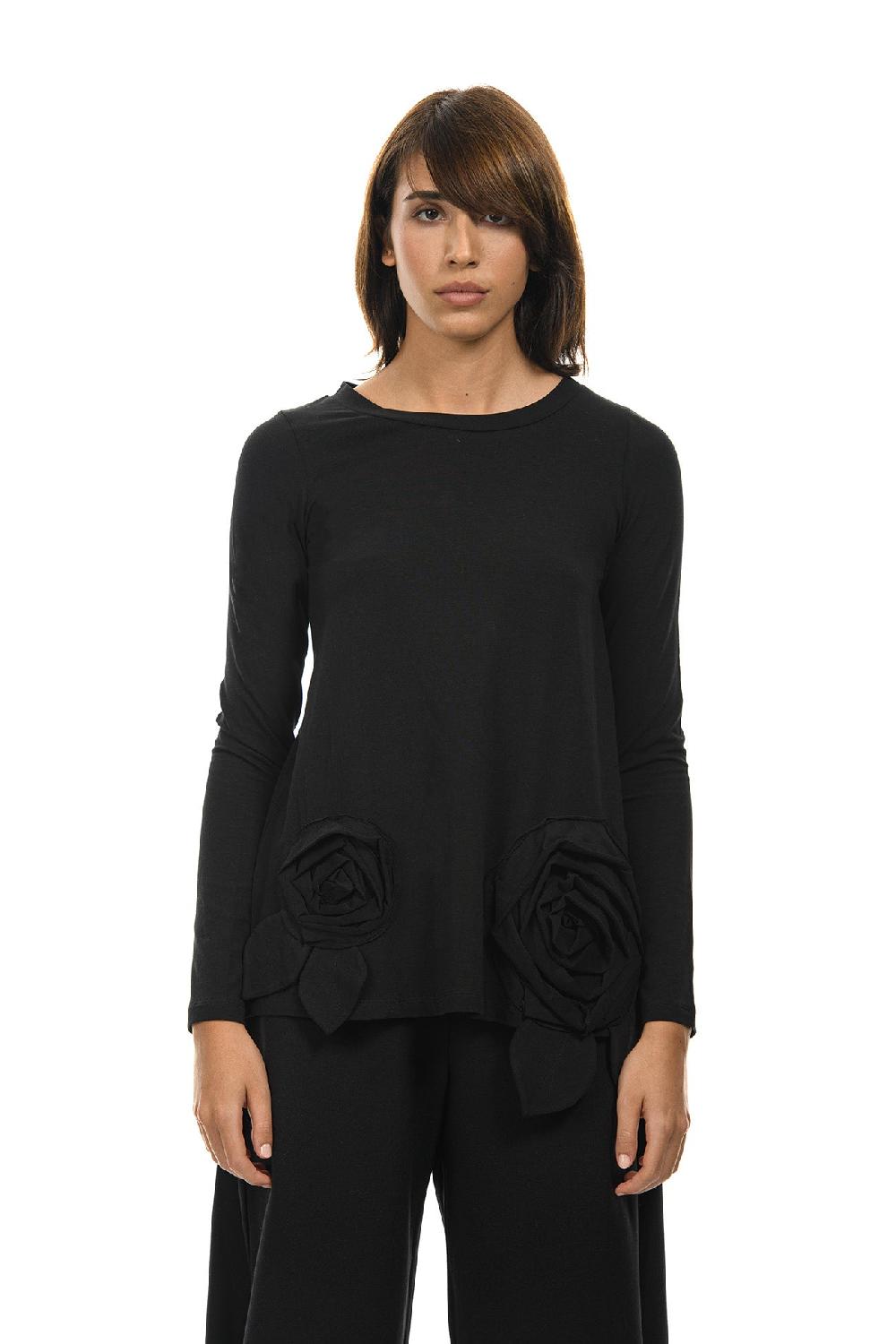 ROSÈ A POIS PIMPINELLA T-shirt con rose In Vendita