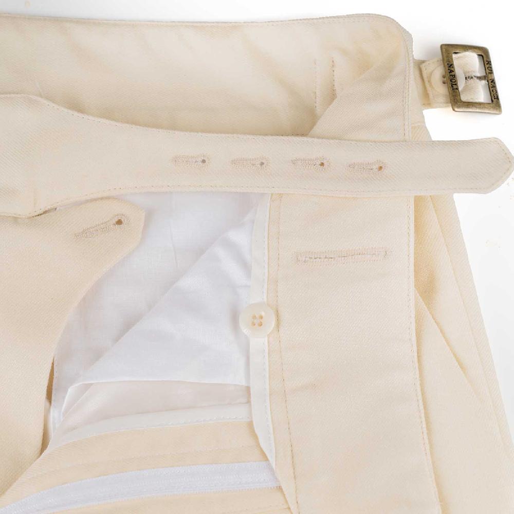 ﻿Rubinacci Vintage archive pantalone Manny in lana e cotone bianco Italia