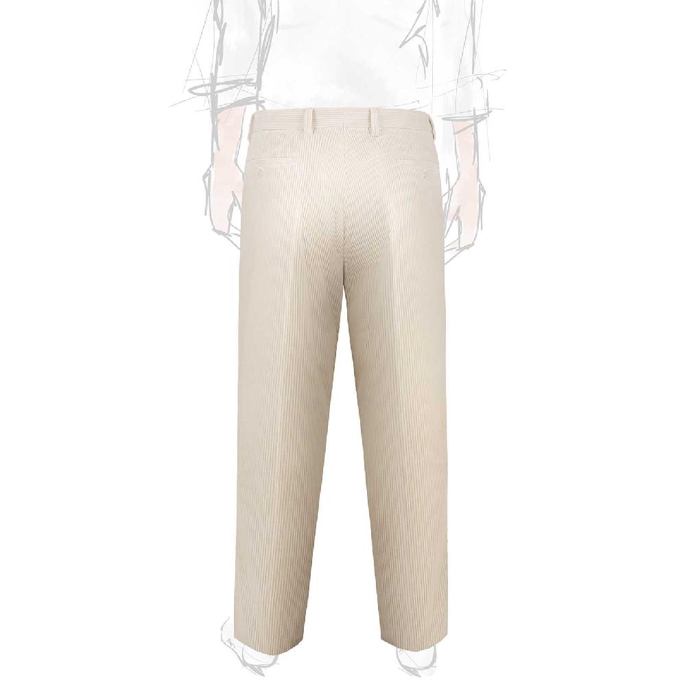 Rubinacci Vintage archive pantalone velluto a coste con pinces latte In Linea
