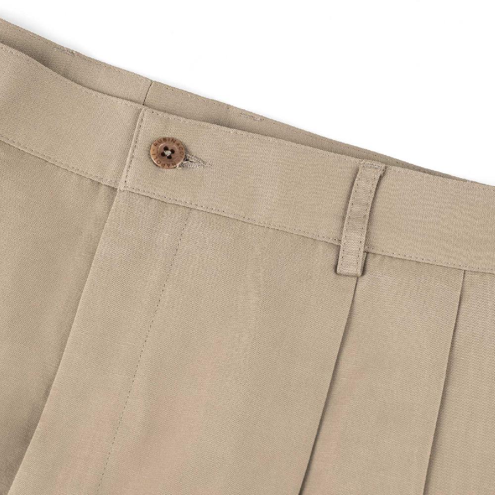Rubinacci Serie Limitata bermuda in cotone e lino biscotto Qualità