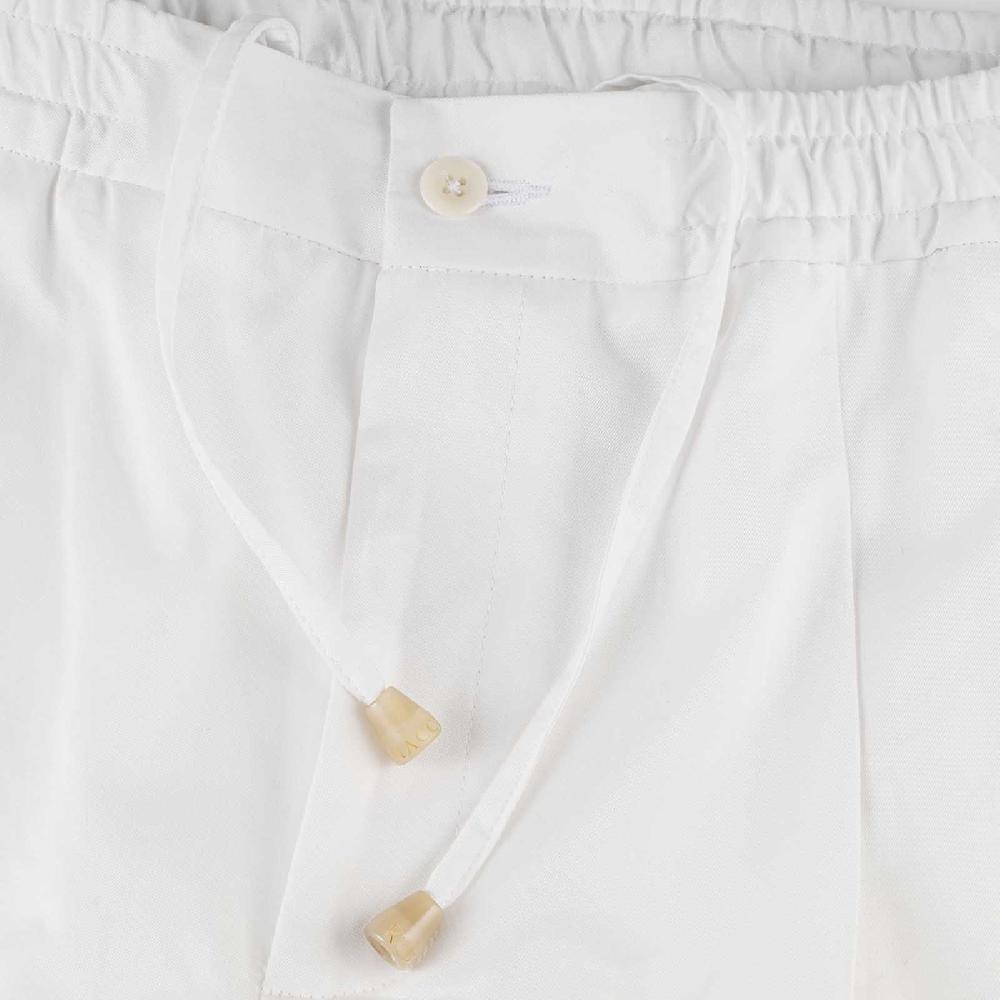 Rubinacci Vintage archive pantalone leisure in cotone bianco Vendita