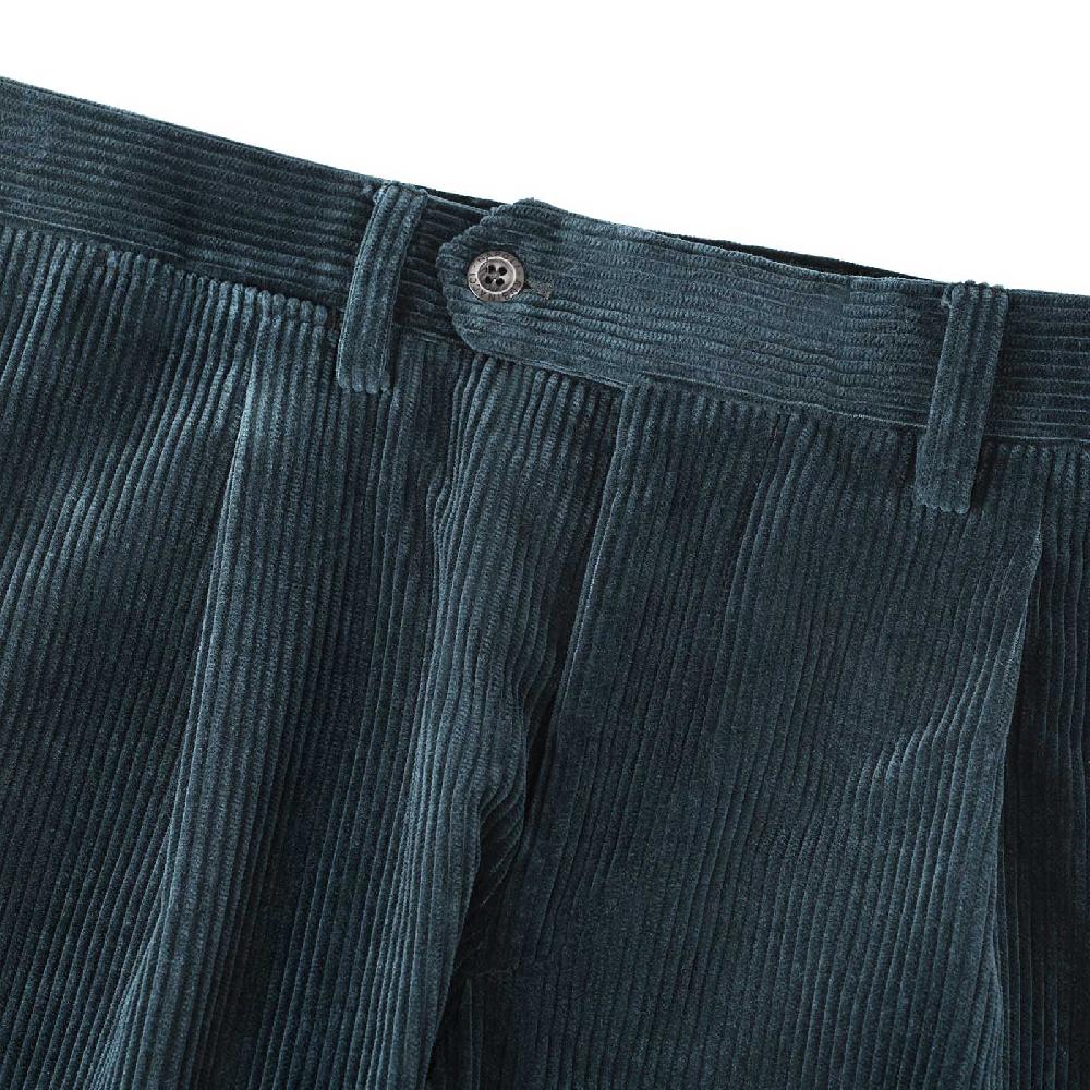 Rubinacci Vintage archive pantalone velluto a coste con pinces ottanio Promozione