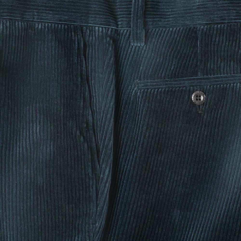 Rubinacci Vintage archive pantalone velluto a coste con pinces ottanio Promozione