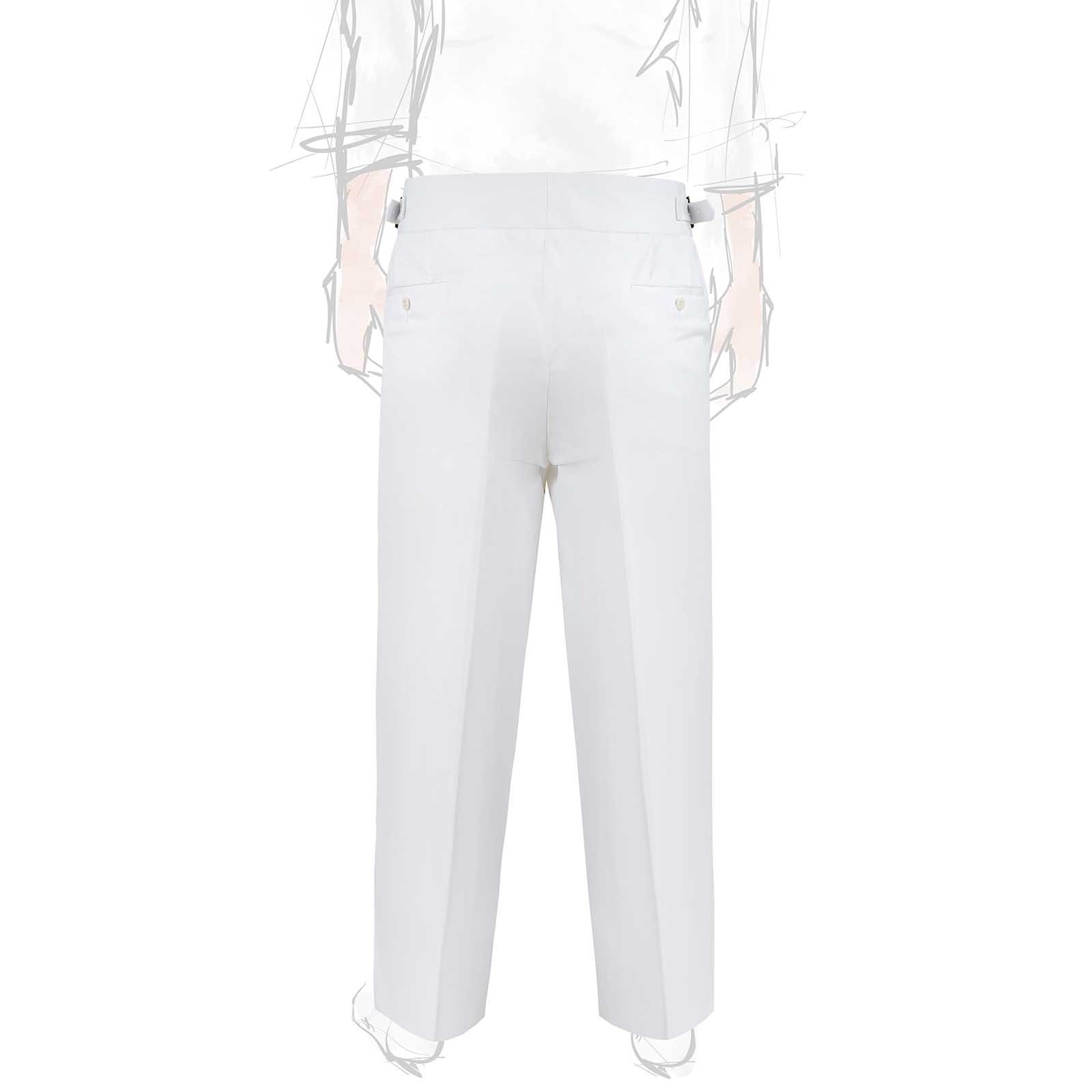 Rubinacci Vintage archive pantalone Manny in cotone bianco Pezzi Unici