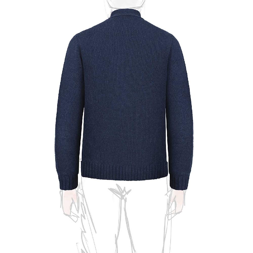 Rubinacci Vintage archive cardigan a rombi in lana blu Acquista Ora