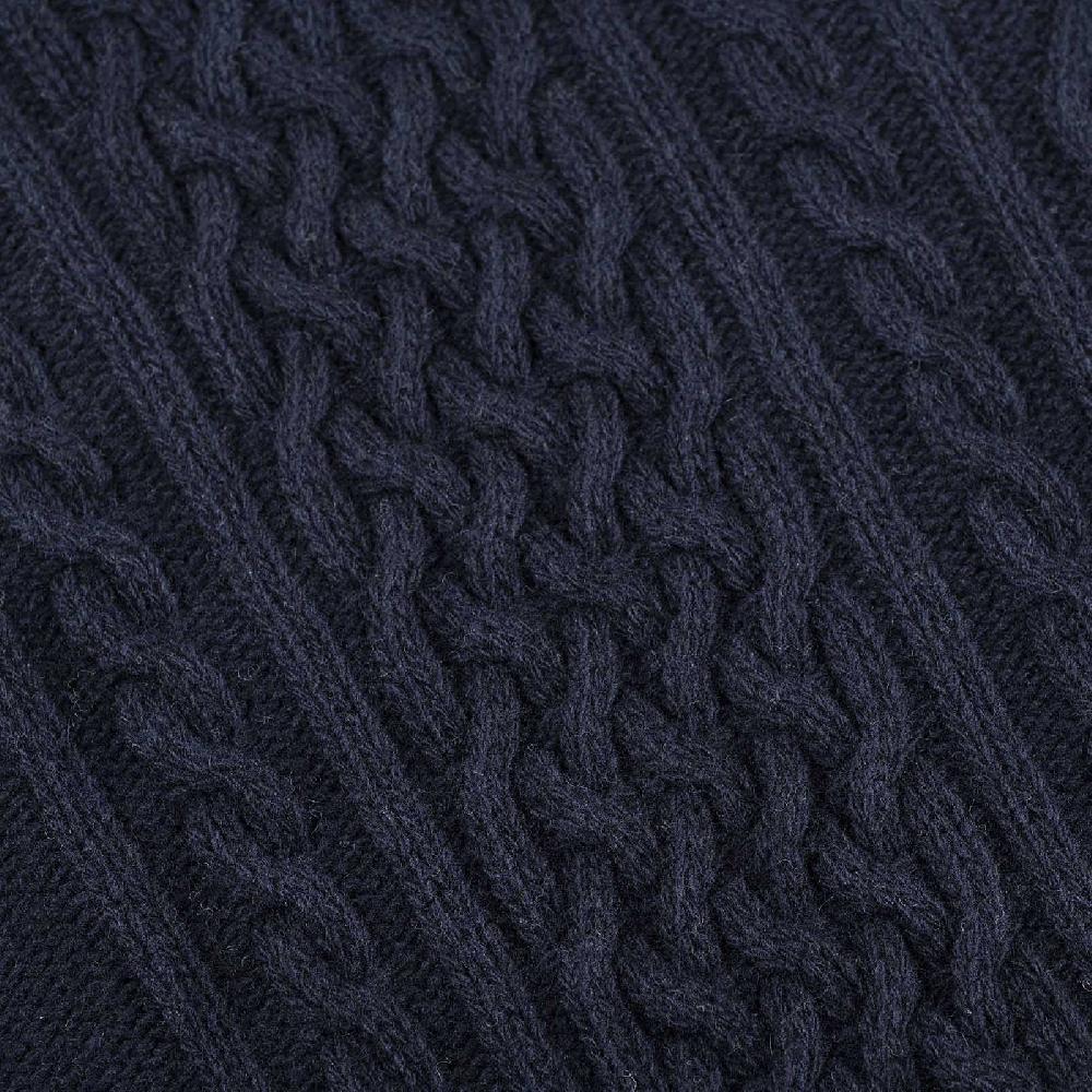 Rubinacci Vintage archive girocollo con trecce in lana blu Promozione Limitata