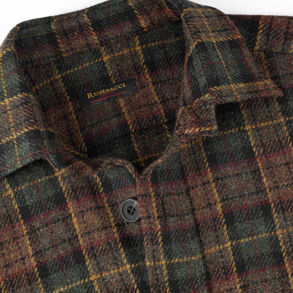 Rubinacci Vintage archive overshirt in lana tartan Fino Al -60%