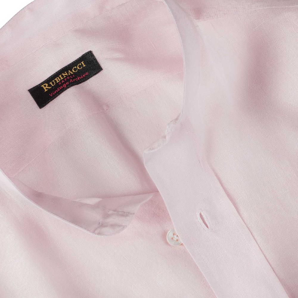Rubinacci Vintage archive camicia guru in lino rosa Presa