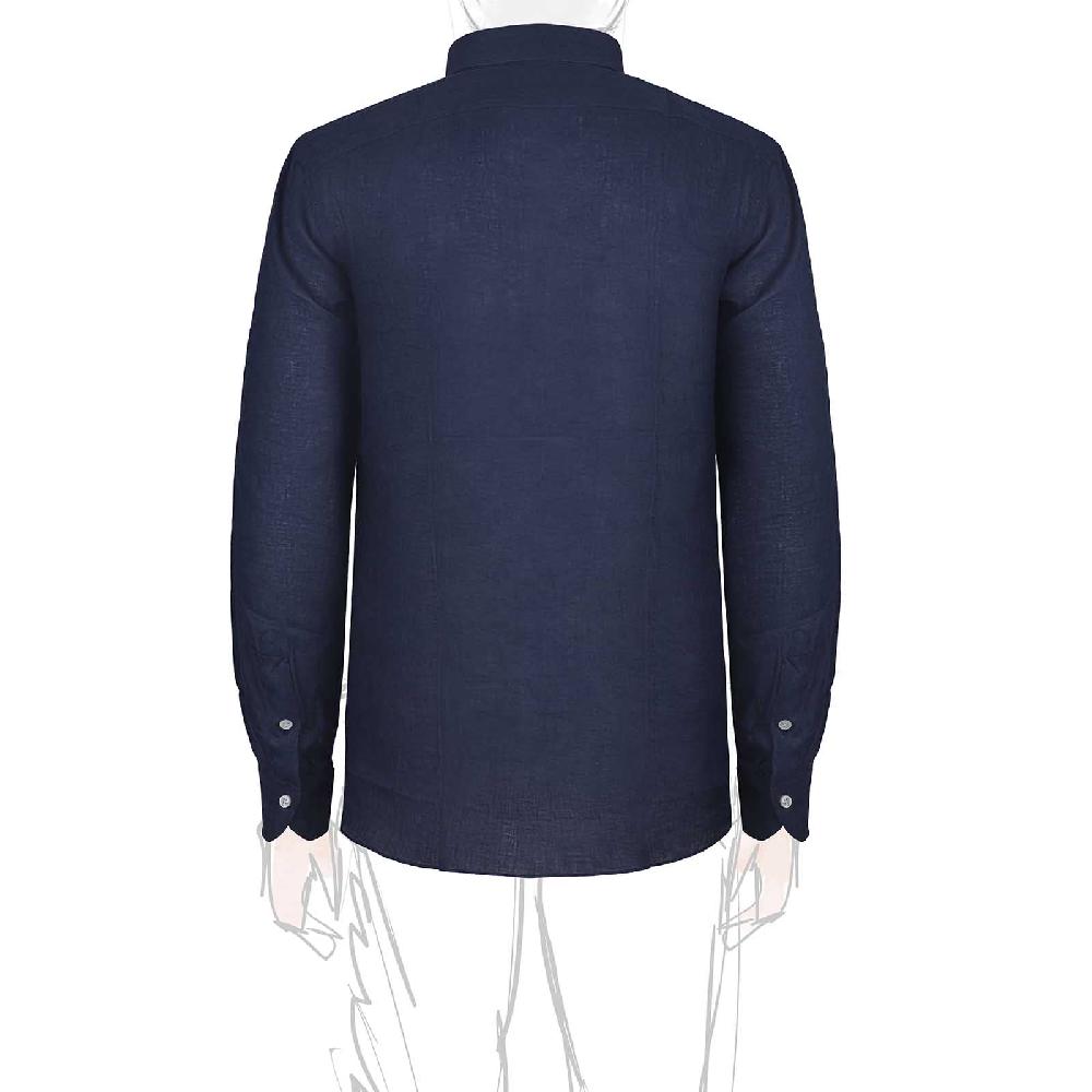 Rubinacci Vintage archive camicia in lino blu Offerta
