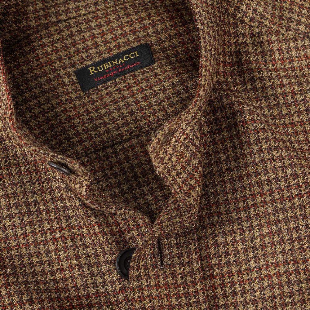 Rubinacci Vintage archive sahariana guru in pied de poule di cashmere nocciola I Più Venduti