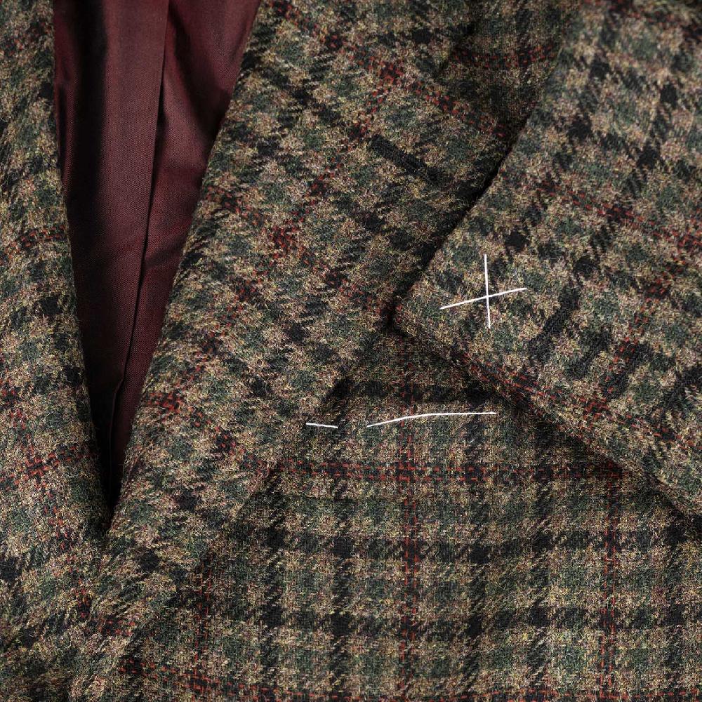 Rubinacci Vintage archive giacca in lana a quadri verde In Saldo