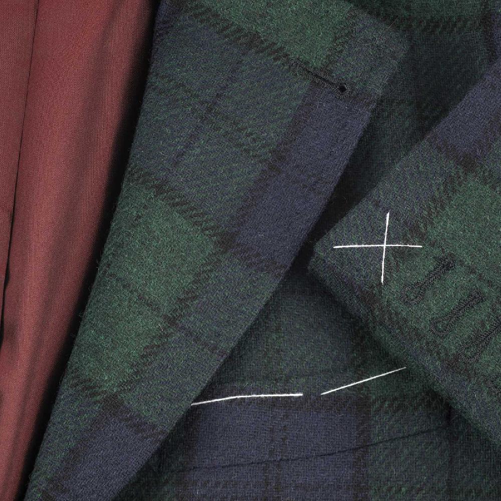 Rubinacci Vintage archive giacca tartan verde Italy