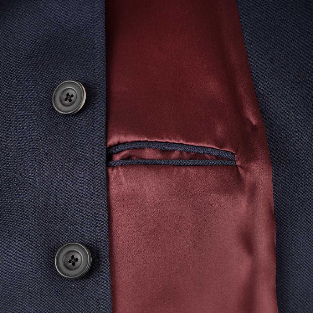 Rubinacci Vintage archive cappotto raglan in diagonale di lana blu 2025