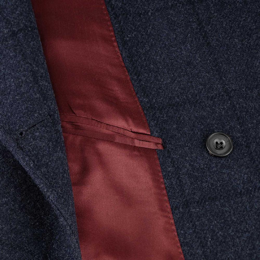 Rubinacci Vintage archive cappotto Ulster in lana a quadri blu In Linea