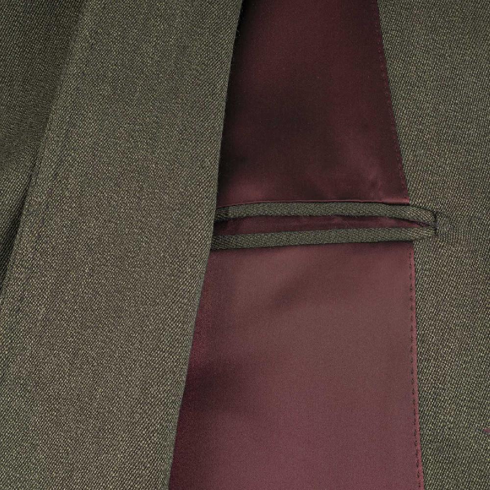 Rubinacci Vintage archive cappotto raglan in diagonale di lana verde Qualità