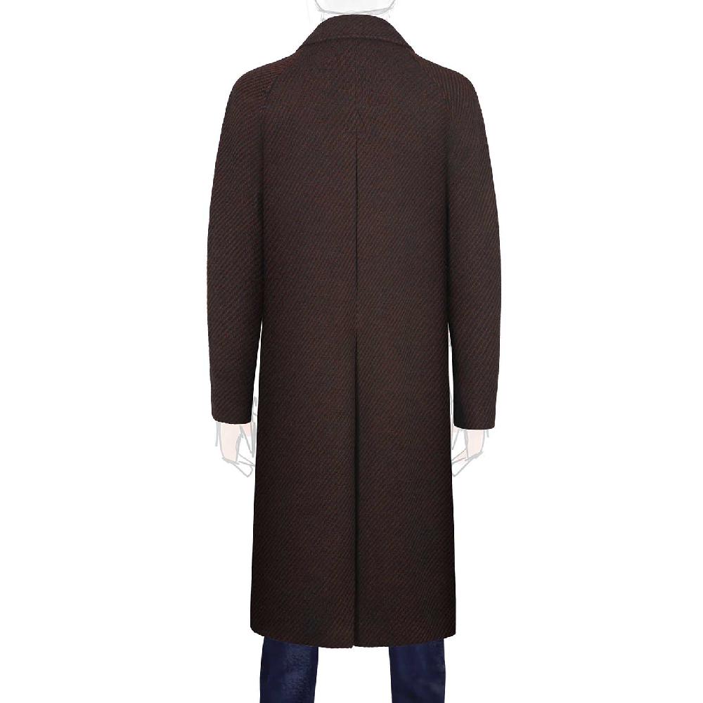 Rubinacci Vintage archive cappotto raglan in diagonale di lana skyfall marrone Promozione