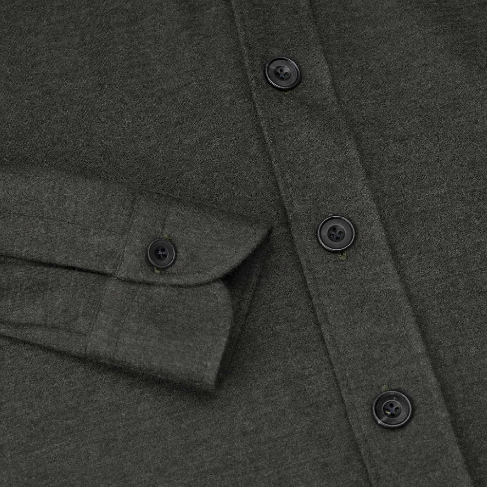 Rubinacci Overshirt in cashmere verde Presa