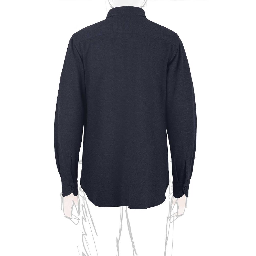 Rubinacci Overshirt in cashmere blu Sconto