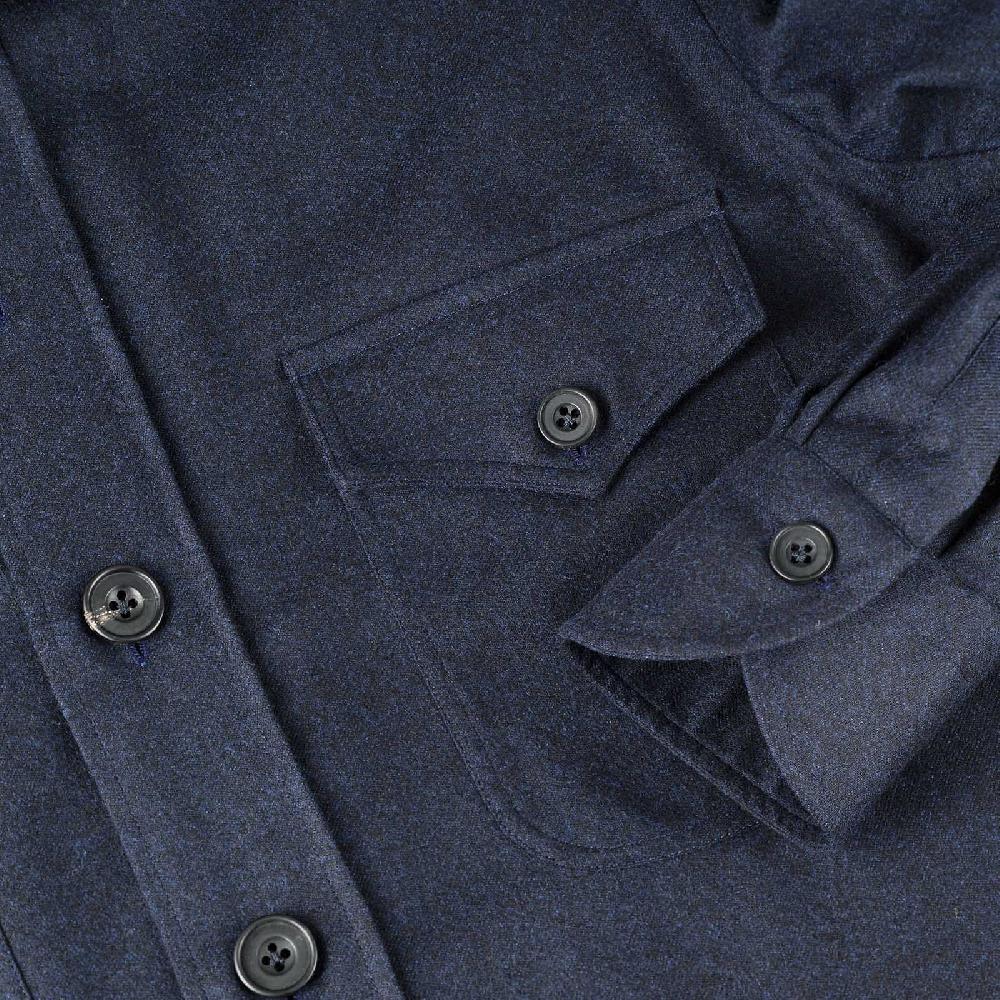 Rubinacci Sahariana in lana blu Outlet