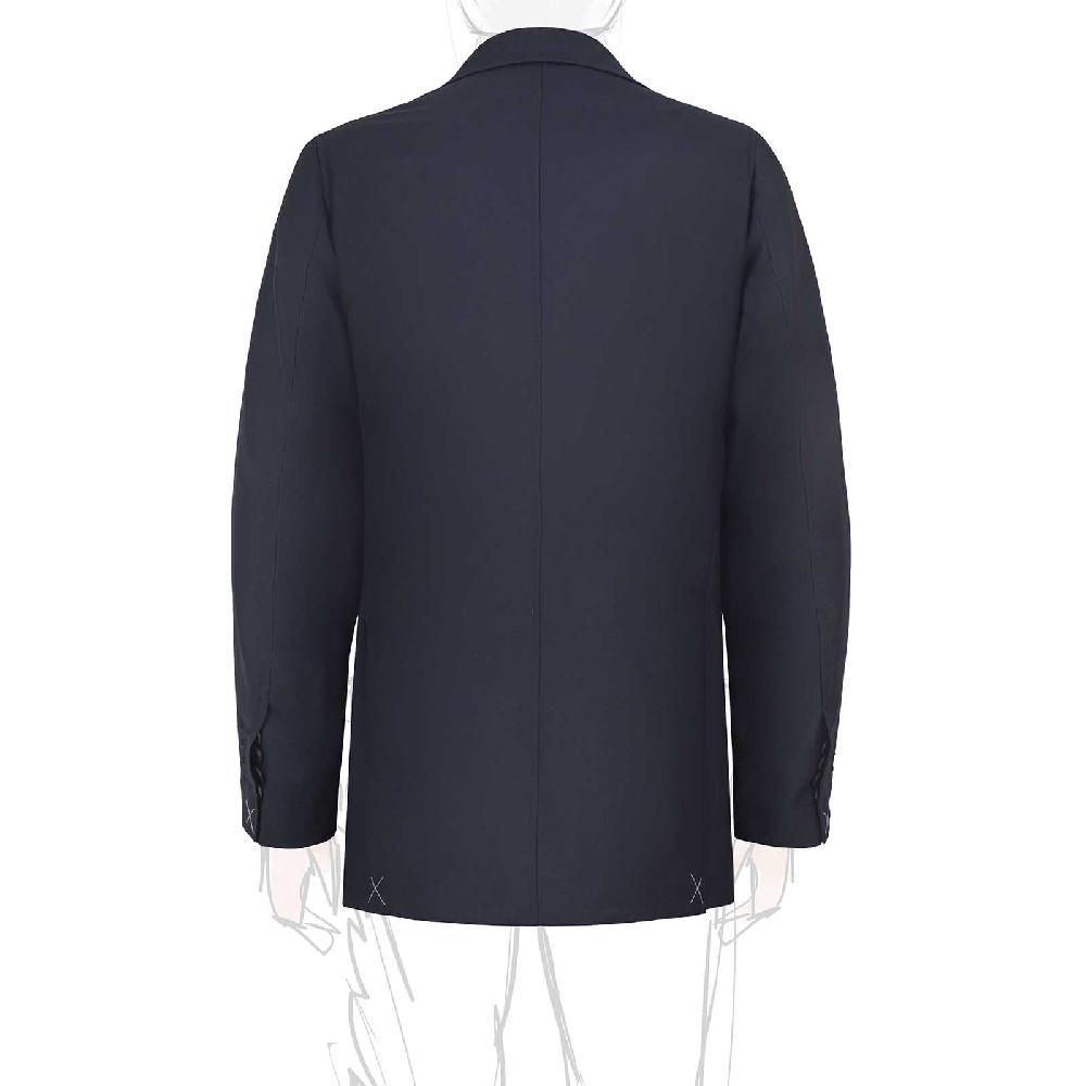 Rubinacci Giacca in Lana “Green Certified” blu Vendita Economica